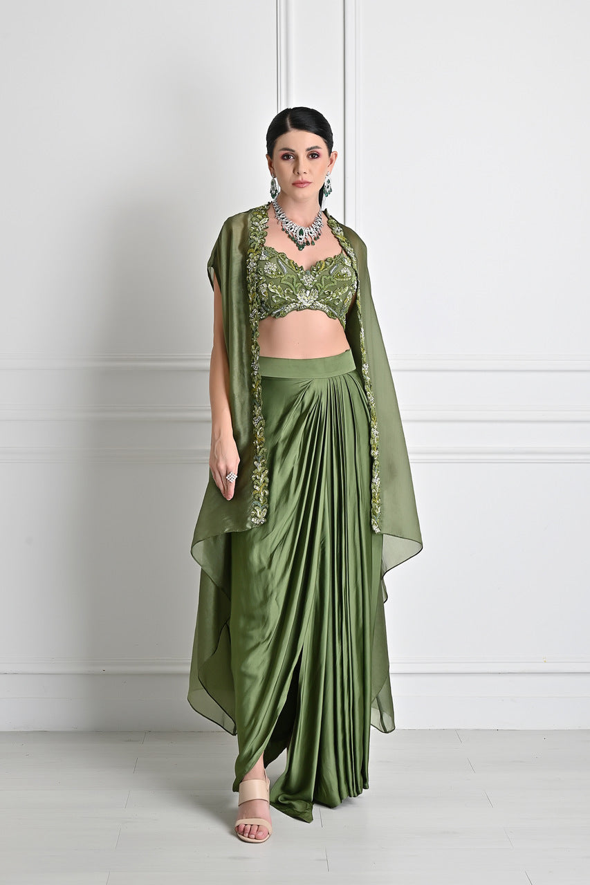 Mallika in Cedar green 3- piece set