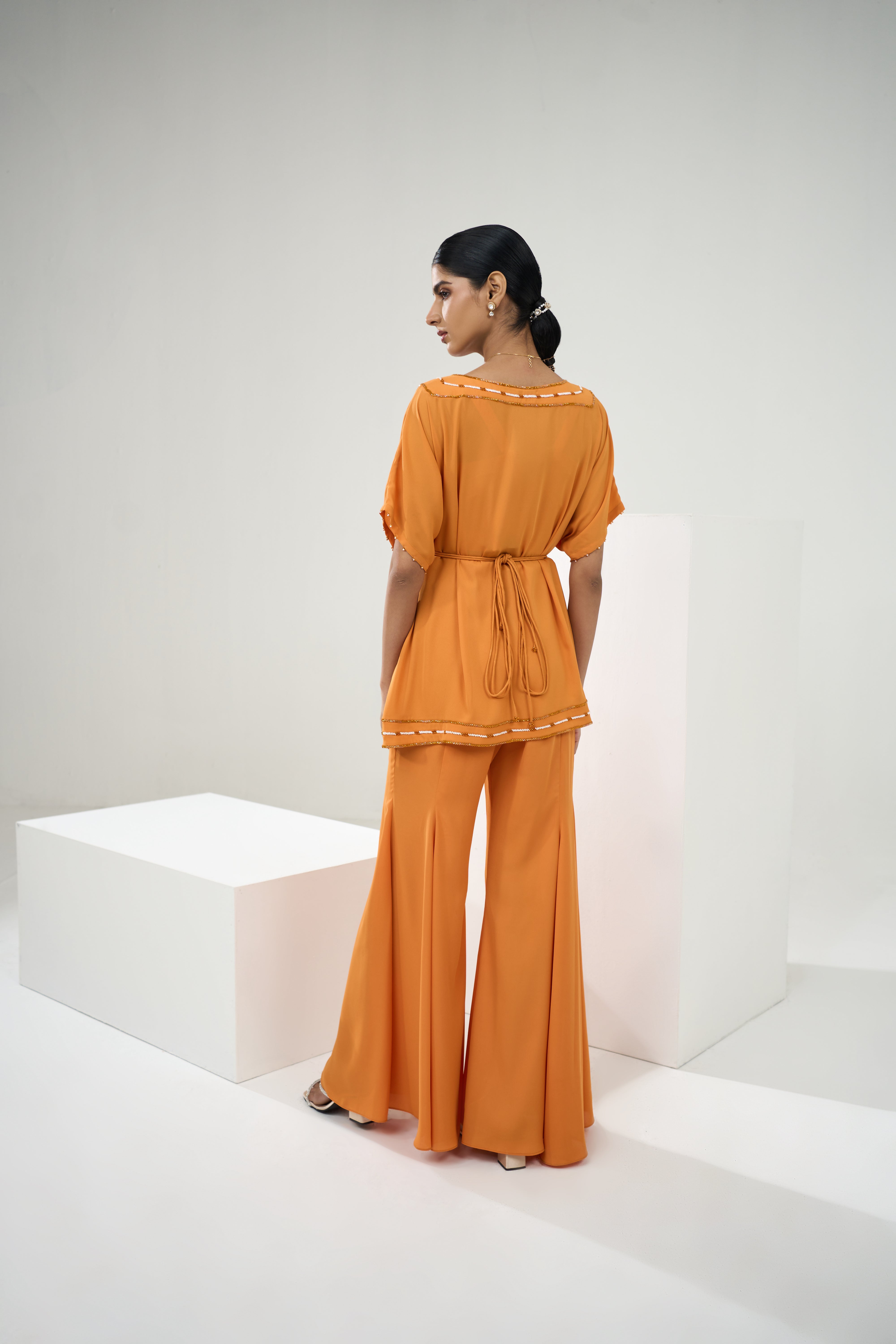 Marigold Yellow Tunic With Flared Pants