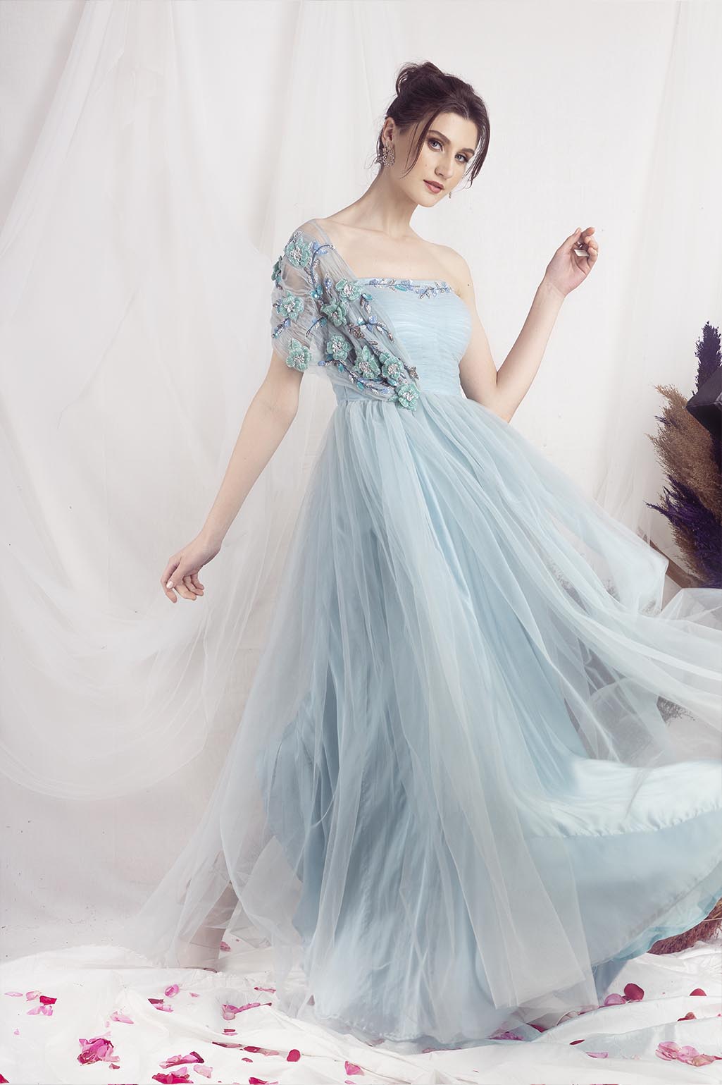 Danika in Sky Gown