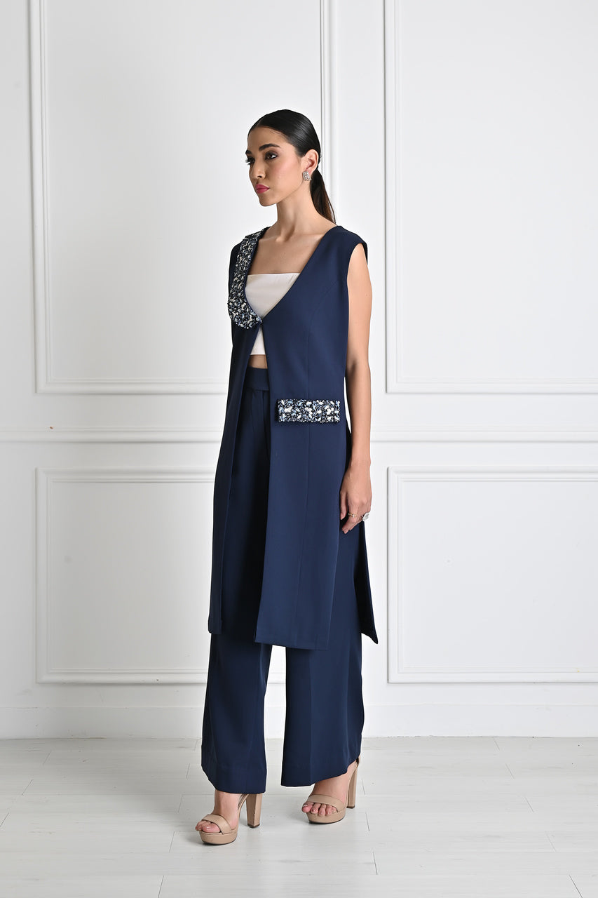 Navy blue trio set