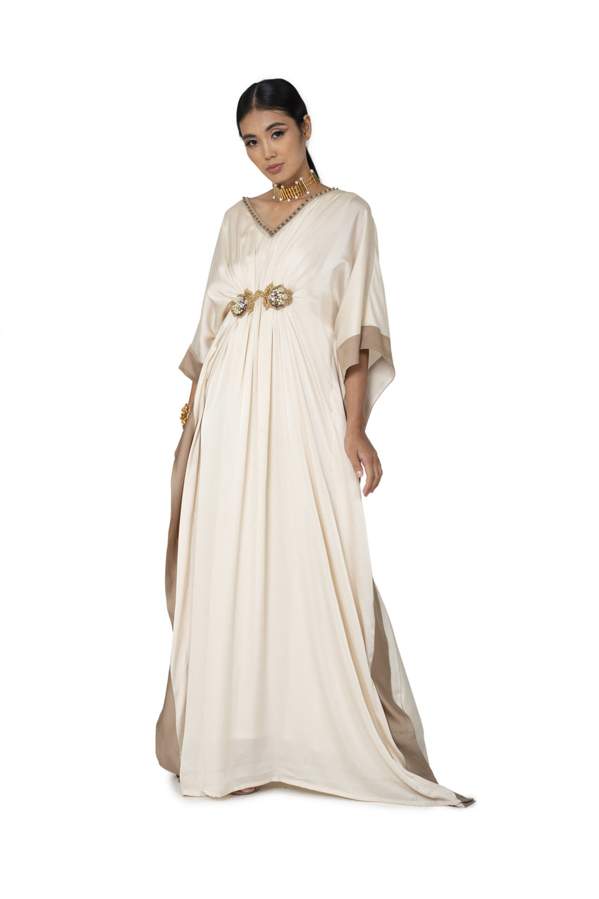 Ivory and Gold Kaftan