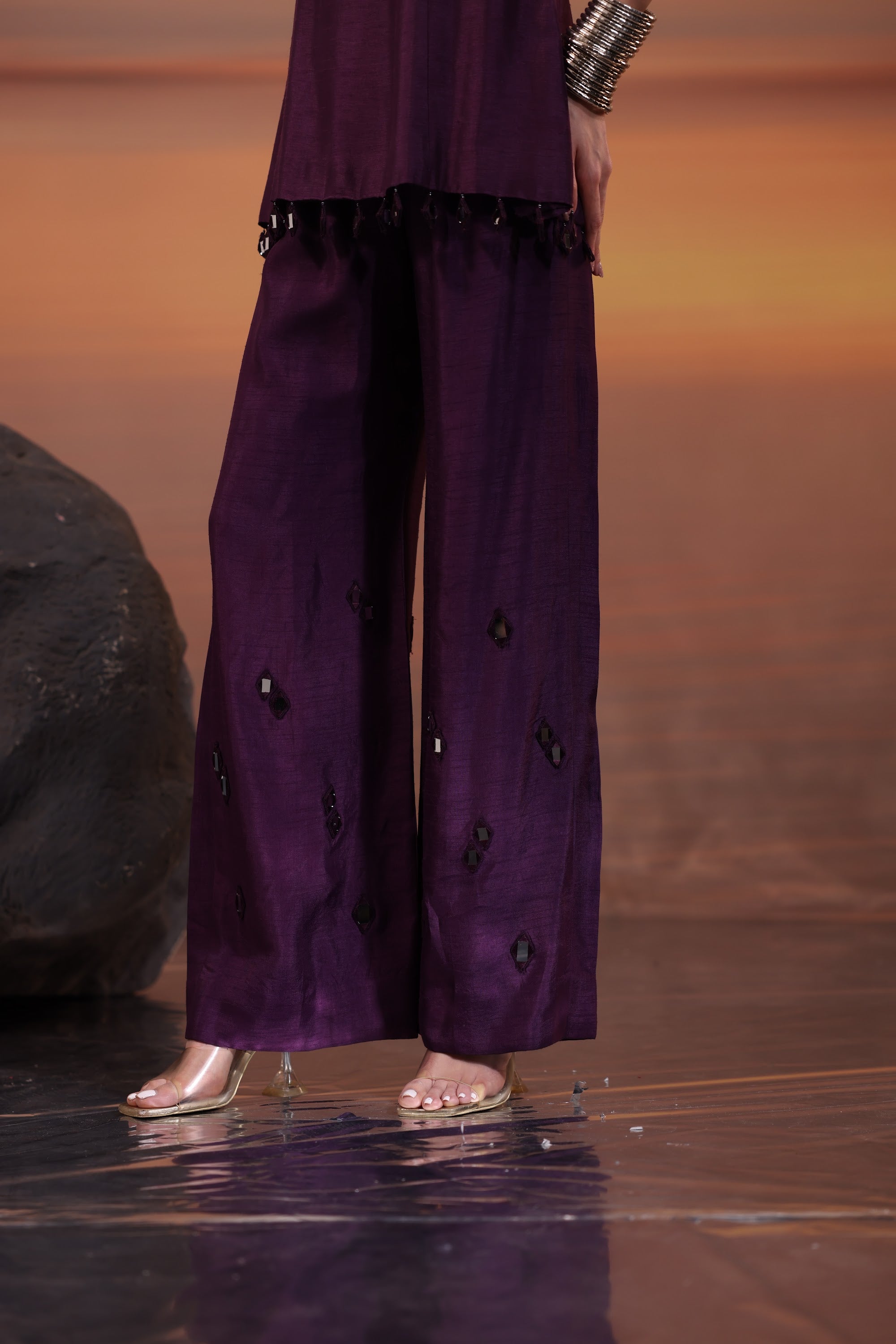 Dark Amethyst Embellished Co-Ord Set - view 4