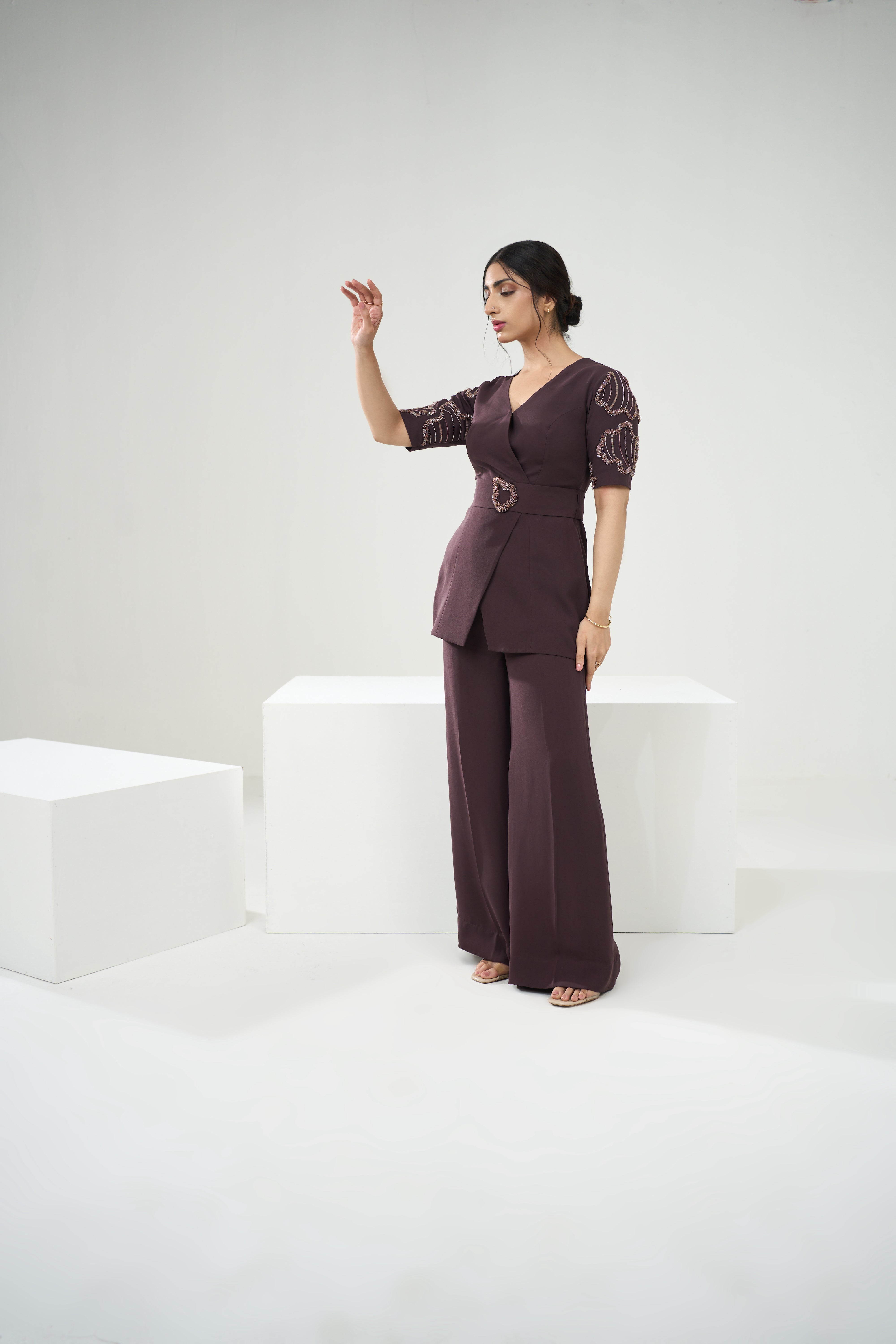 Mocha Brown Blazer Set