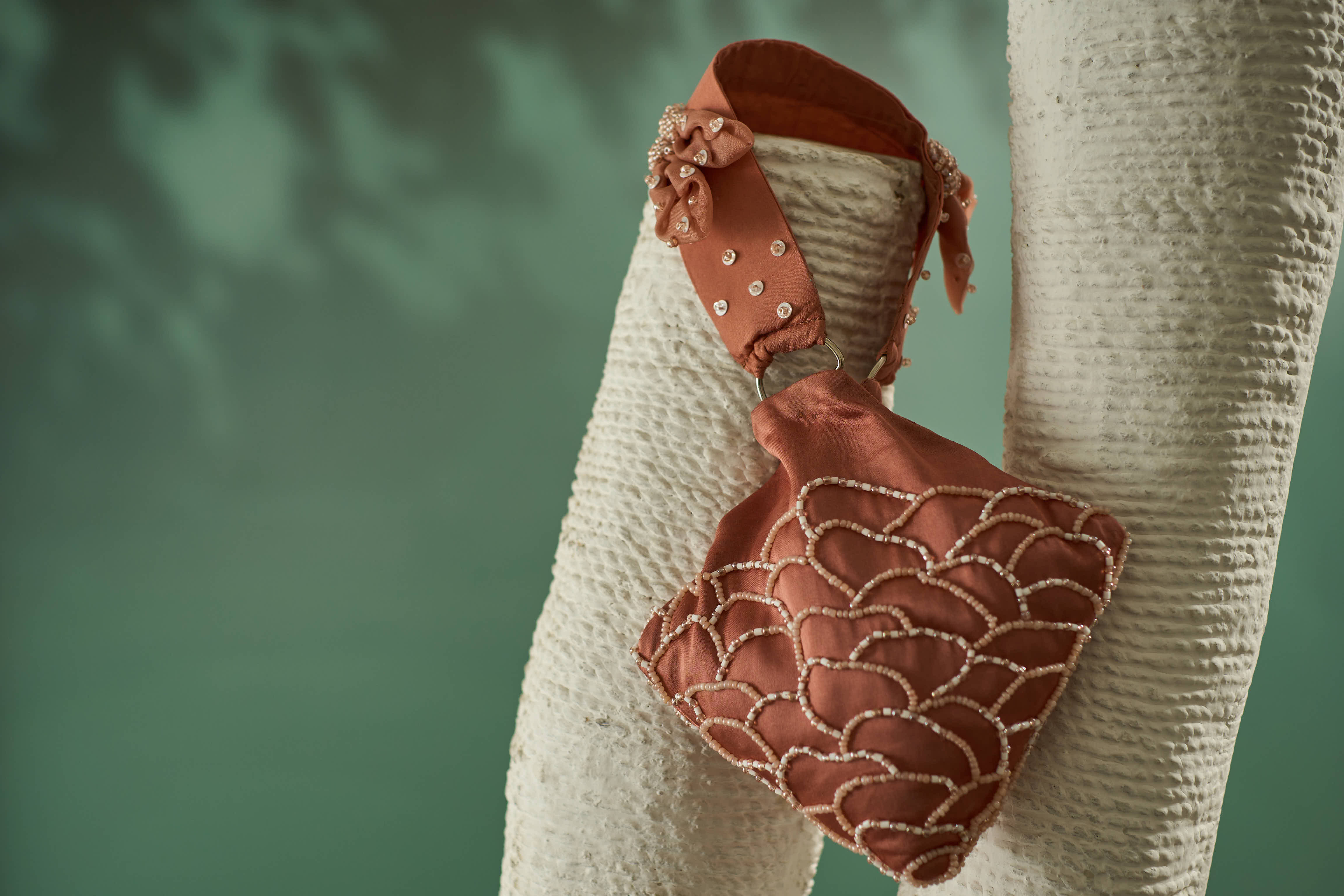 Peach Applique Lehenga Set