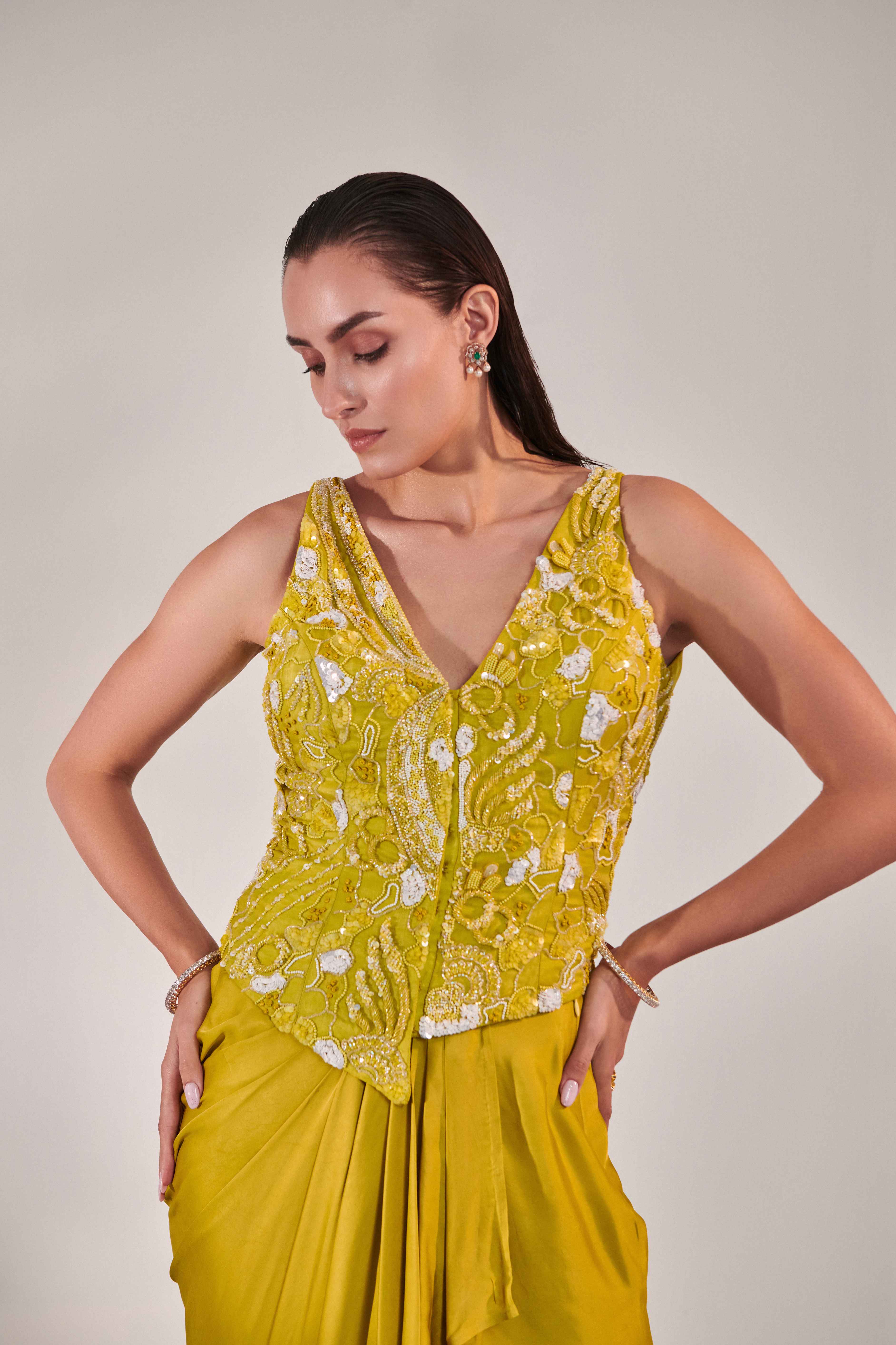 Jacket and Drape Skirt