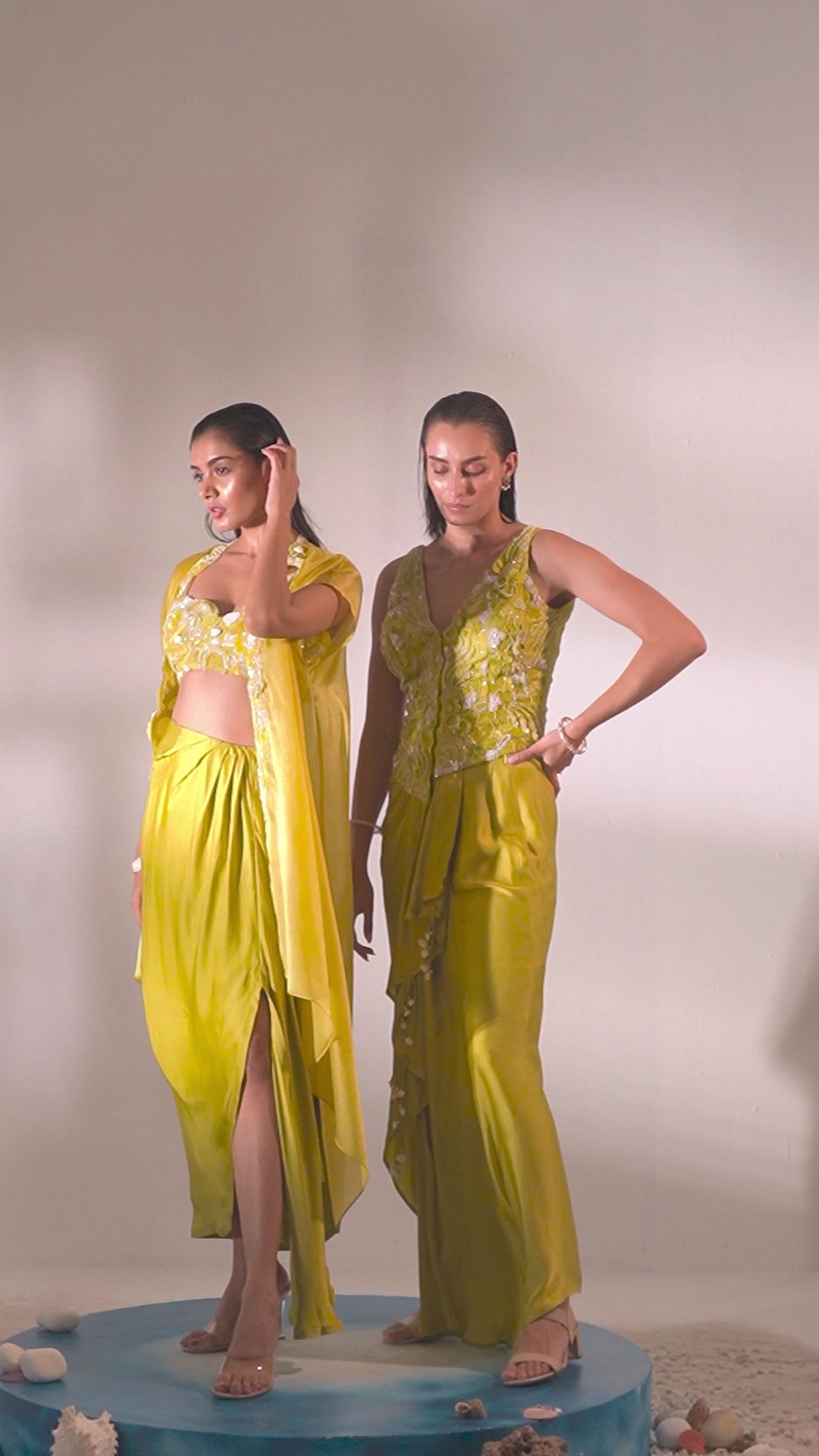 Jacket and Drape Skirt