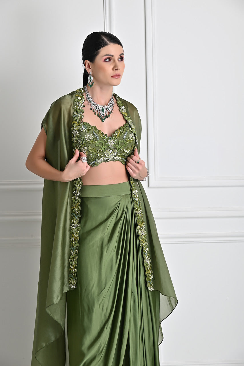 Mallika in Cedar green 3- piece set