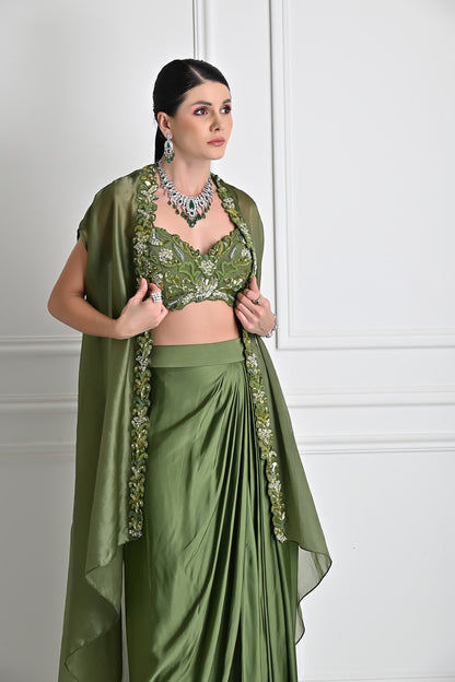 Mallika in Cedar green 3- piece set