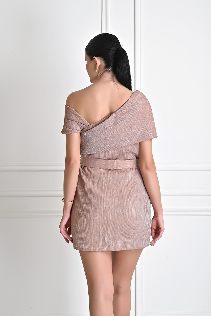 Rose Gold Mini Dress