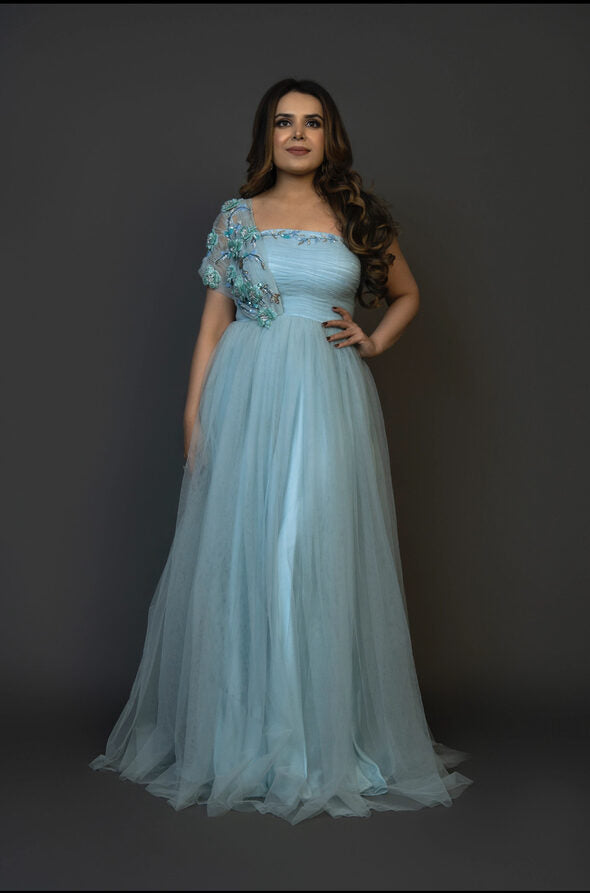 Danika in Sky Gown
