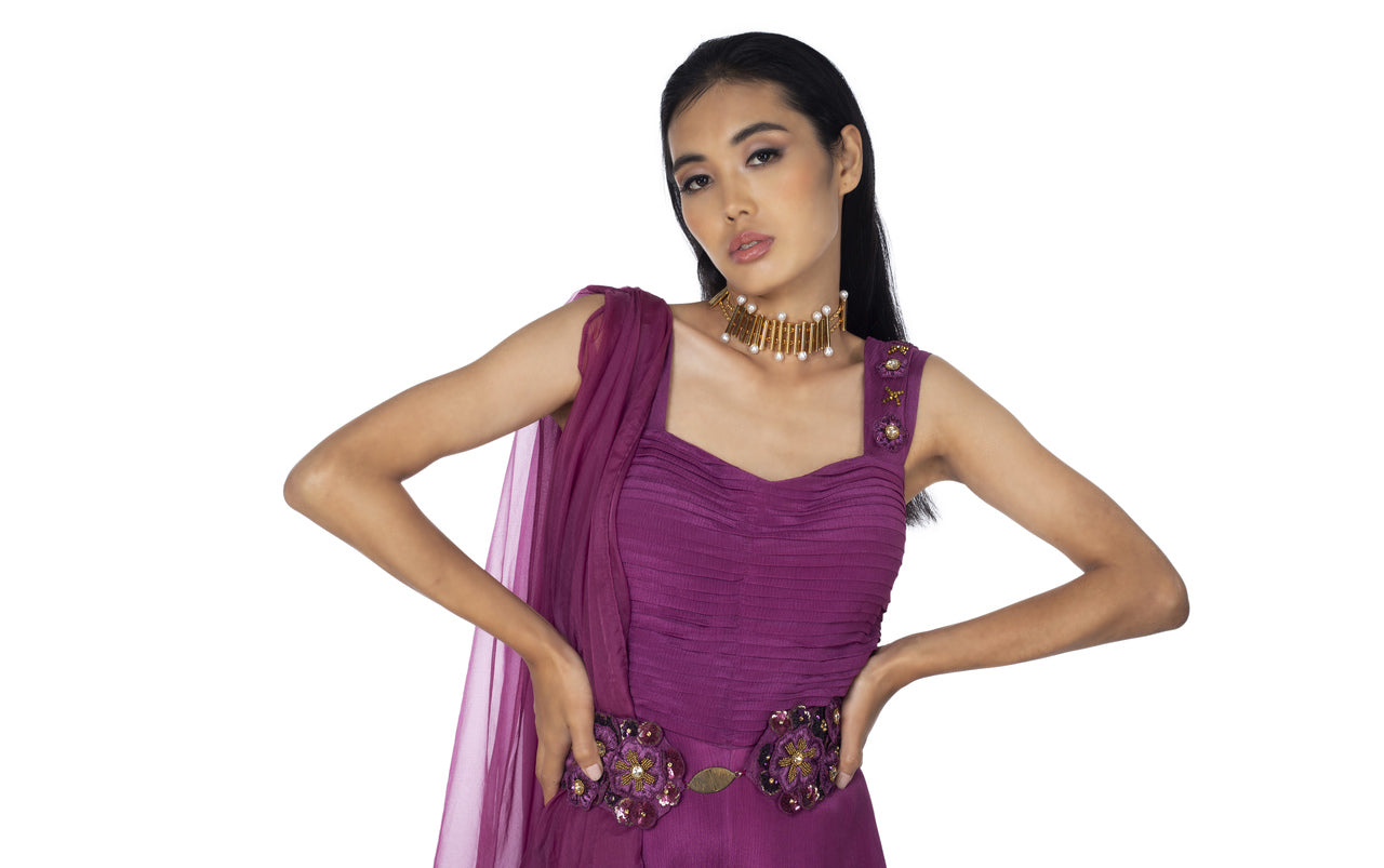 Flowbia Jumpsuit with Corset Belt