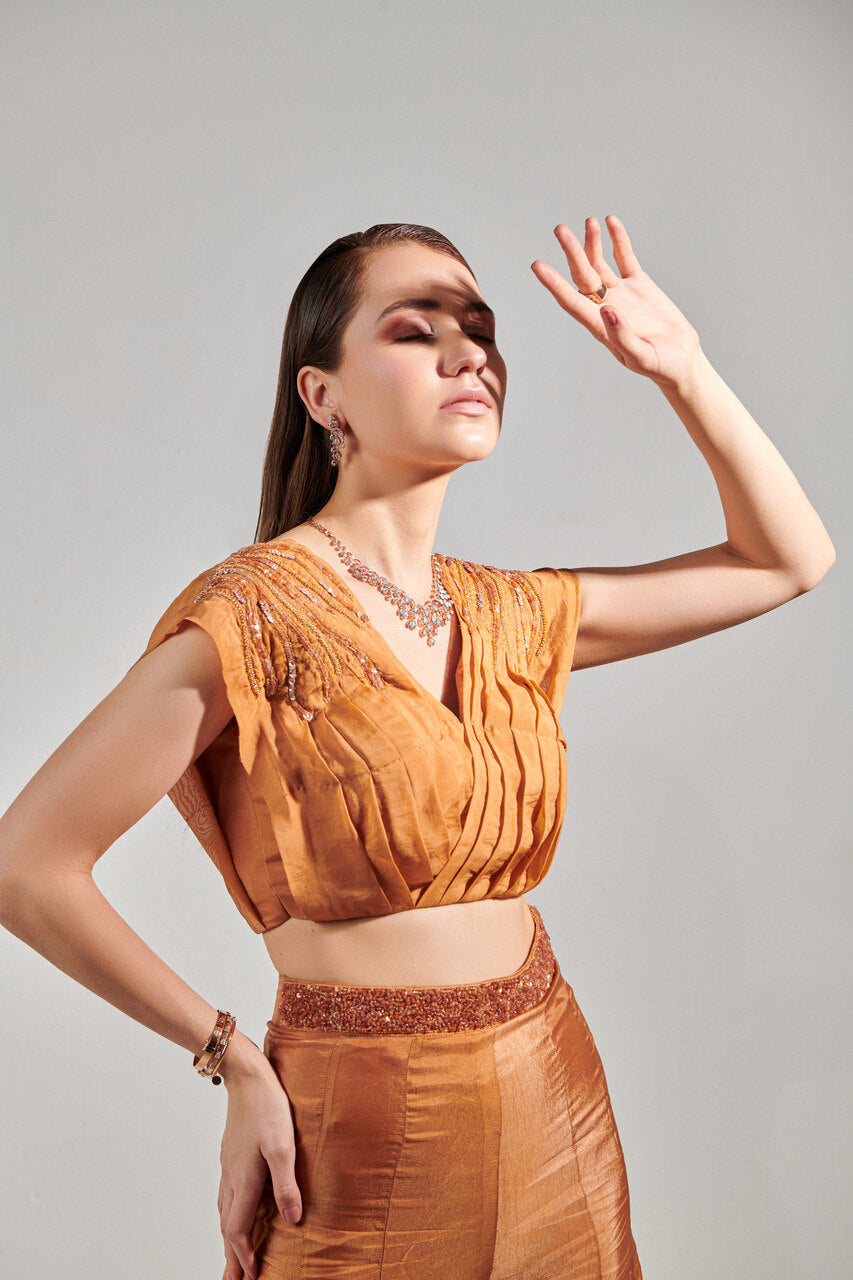 Honey mustard sharara set