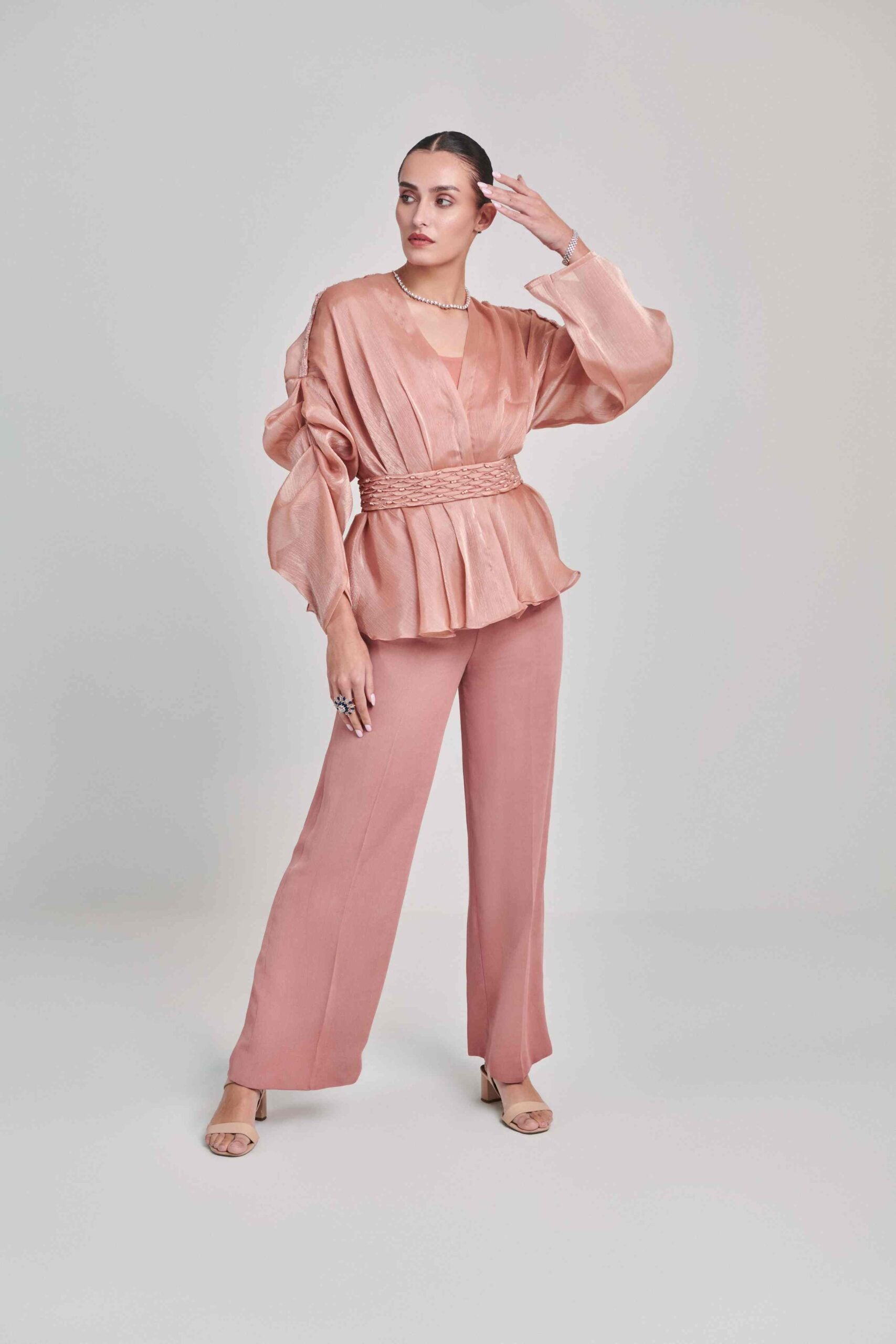 RUST DRAPE CO ORD SET