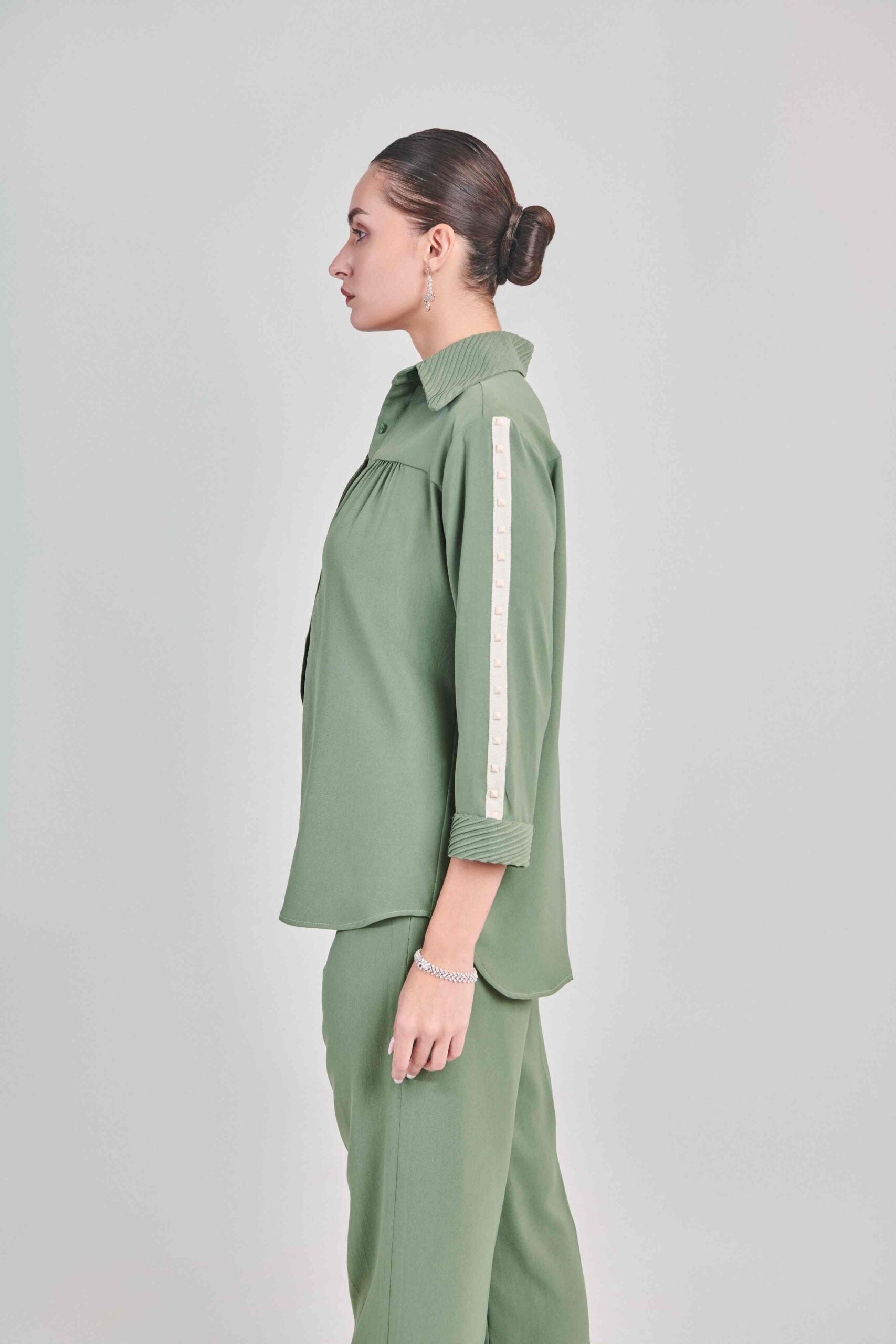 SEA GREEN PINTUCKS CO ORD SET