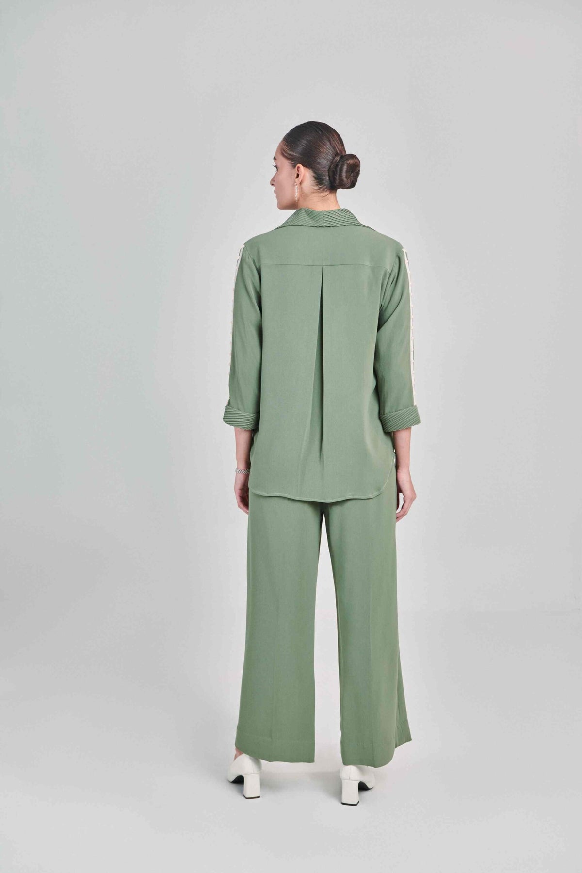 SEA GREEN PINTUCKS CO ORD SET
