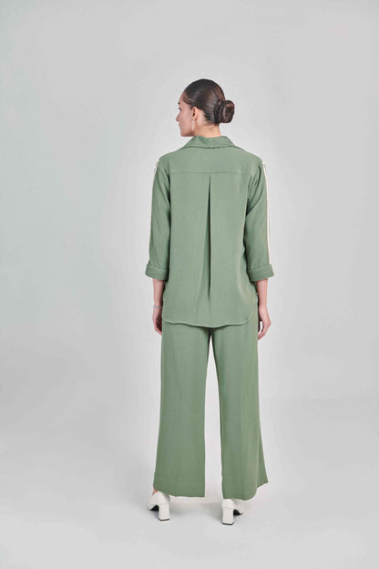 SEA GREEN PINTUCKS CO ORD SET